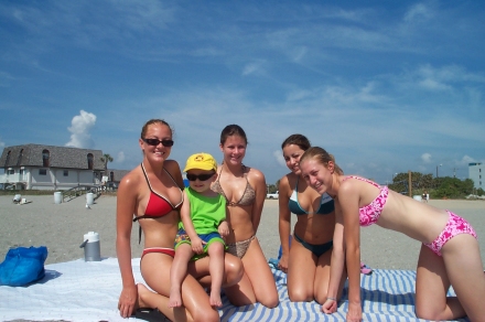 Girlfriends on the beach 1