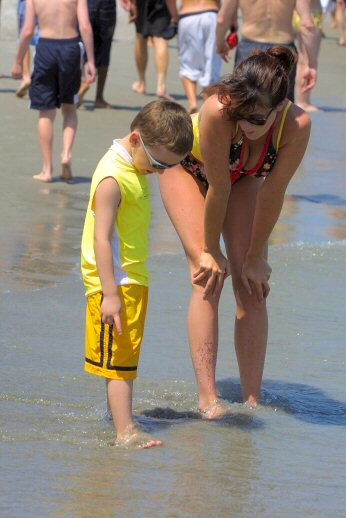 On the beach with Lisa